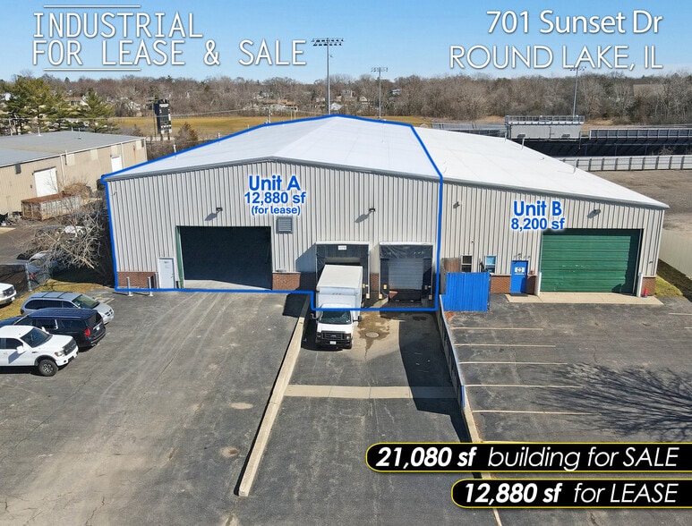 Primary Photo Of 701 Sunset Dr, Round Lake Warehouse For Lease