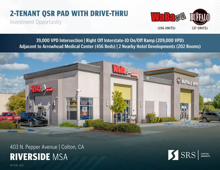 Primary Photo Of 403 N Pepper Ave, Colton Fast Food For Lease