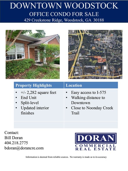 More Photos Of 417-429 Creekstone Rdg, Woodstock Office For Sale
