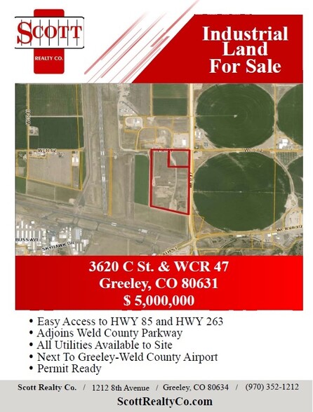 Primary Photo Of 3620 C St. & WCR 47, Greeley Land For Sale