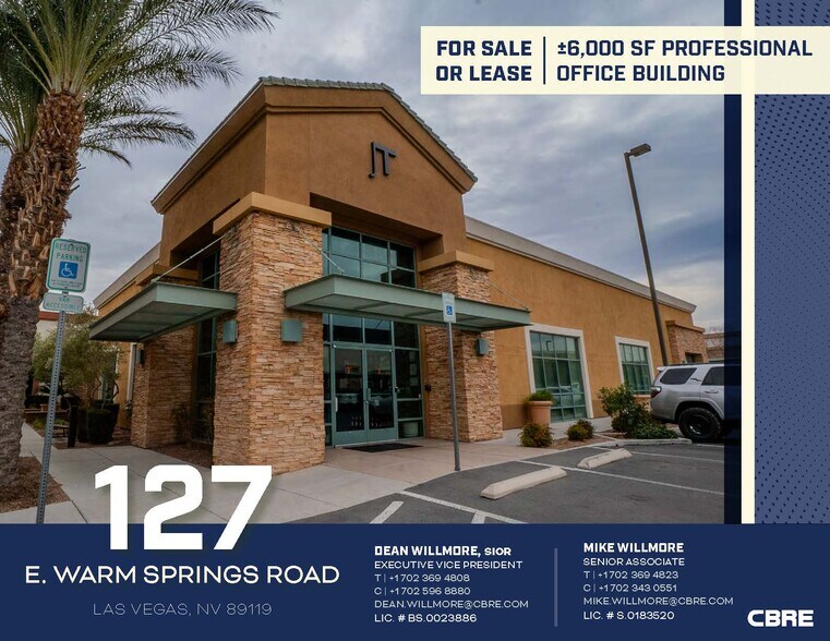 Primary Photo Of 127 E Warm Springs Rd, Las Vegas Office For Sale