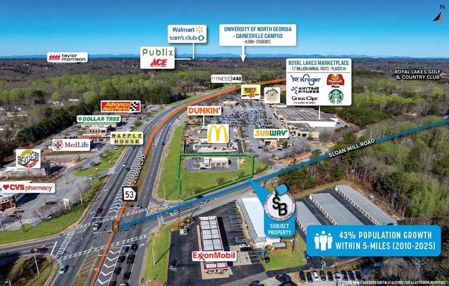 More Photos Of 4049 Winder Hwy, Flowery Branch Service Station For Sale
