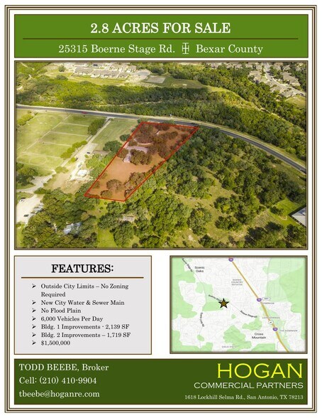 Primary Photo Of 25315 Boerne Stage Rd, San Antonio Land For Sale