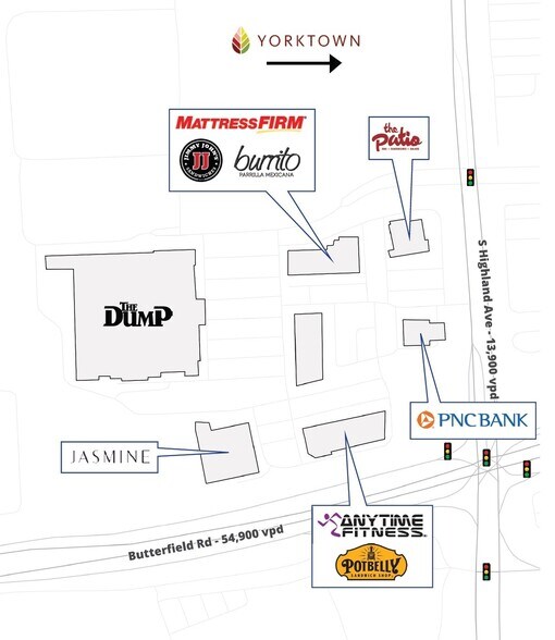 More Photos Of 2830 S Highland Ave, Lombard Storefront For Lease