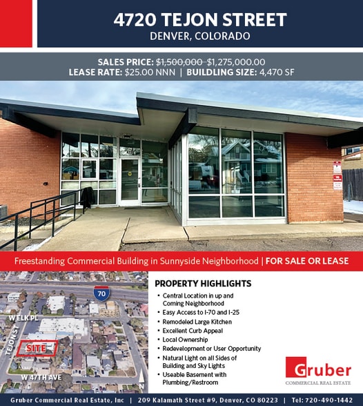 Primary Photo Of 4720 Tejon St, Denver Loft Creative Space For Sale
