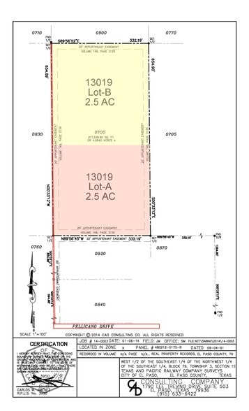 Primary Photo Of 13019 Pellicano Drive, El Paso Land For Lease