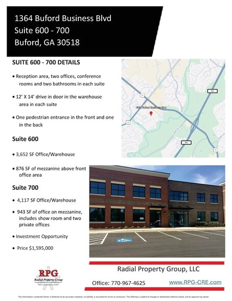 More Photos Of 1364 Buford Business Blvd, Buford Showroom For Sale