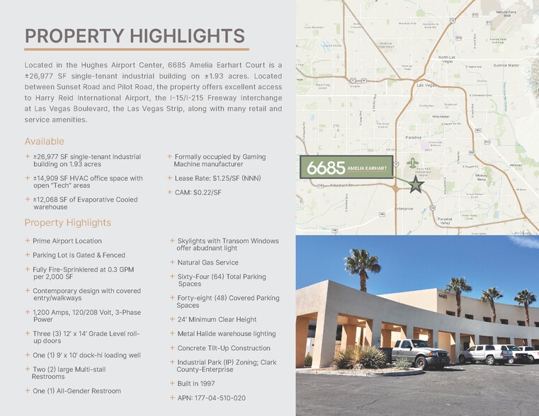 More Photos Of 6685 Amelia Earhart Ct, Las Vegas Warehouse For Lease