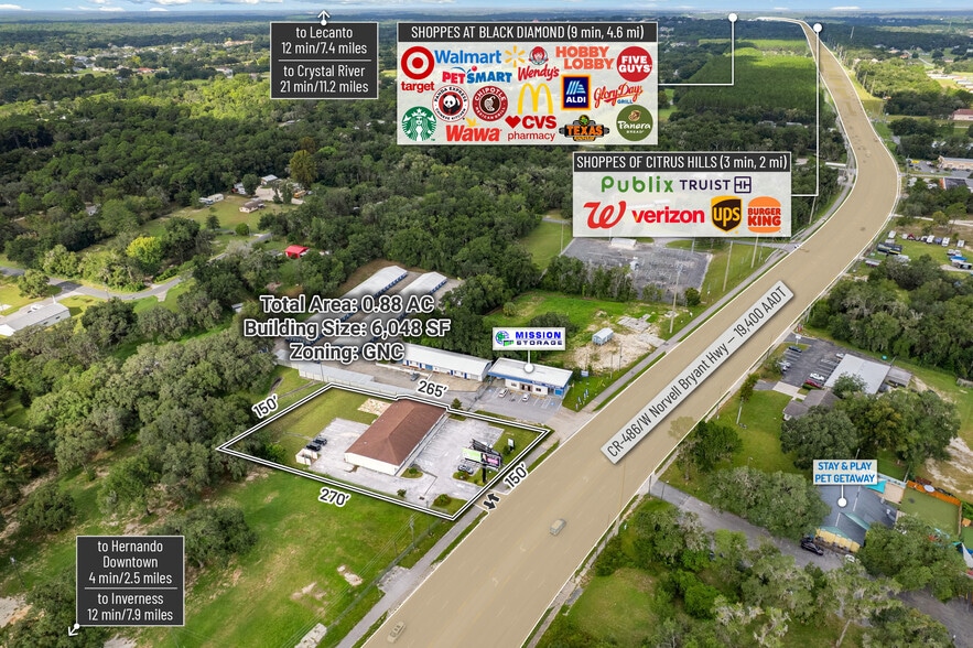 More Photos Of 1298 E Norvell Bryant Hwy, Hernando Freestanding For Sale