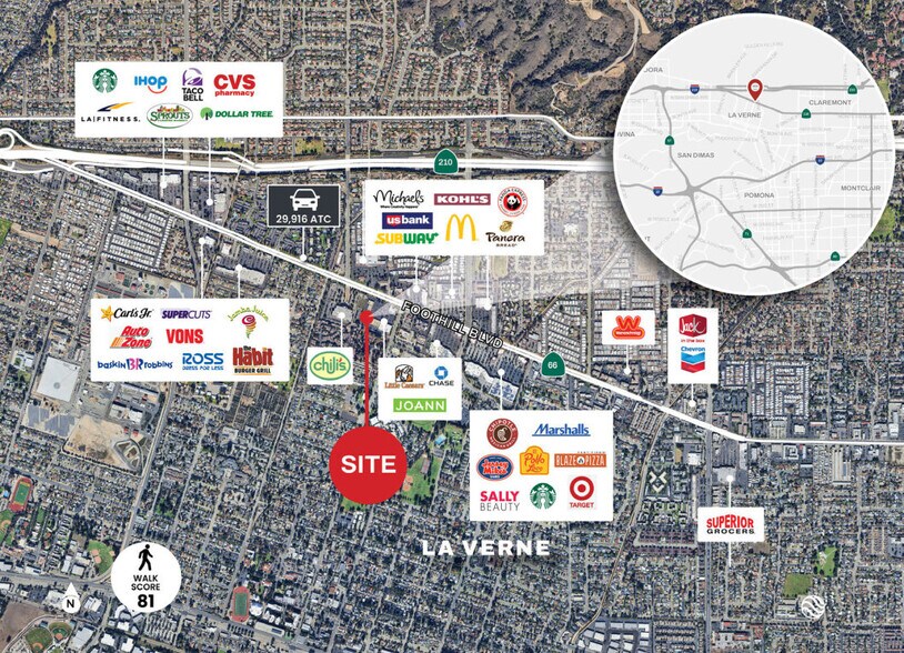 More Photos Of 2080-2086 Foothill Blvd, La Verne Freestanding For Lease