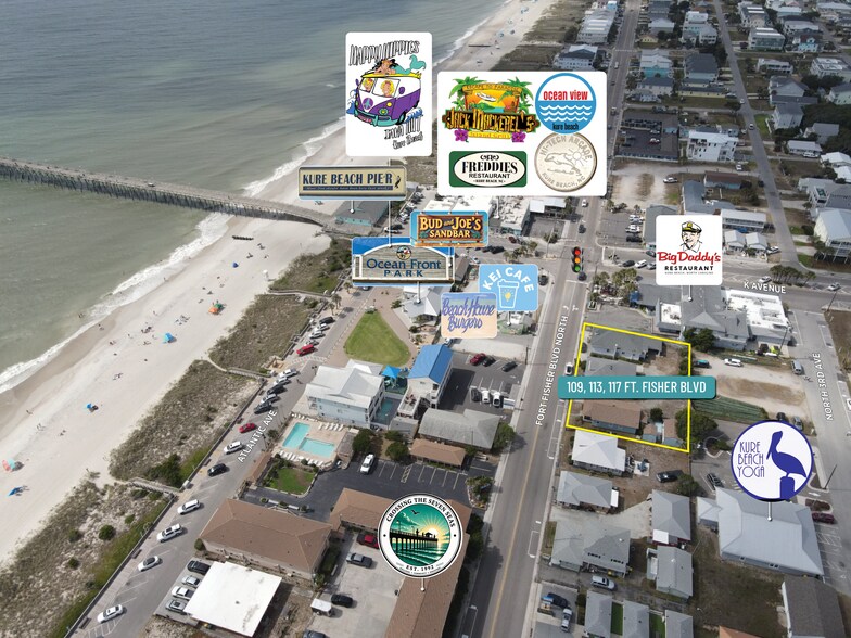 More Photos Of 109-113 117 Fort Fisher Blvd N, Kure Beach, Kure Beach Land For Sale