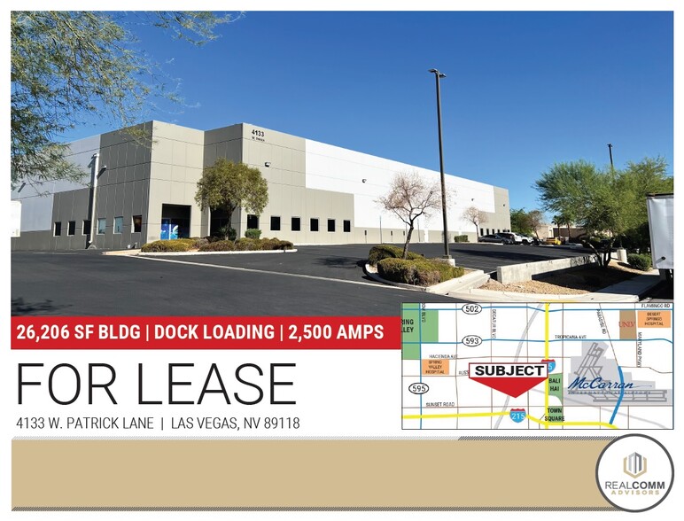 Primary Photo Of 4133 W Patrick Ln, Las Vegas Warehouse For Lease