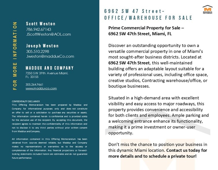 More Photos Of 6950-6964 SW 47th St, Miami Research And Development For Sale