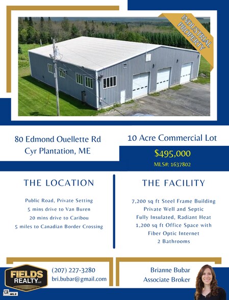 More Photos Of 80 E Ouellette Rd, Cyr Plt Industrial For Sale