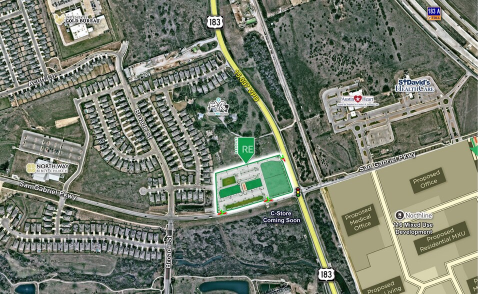 More Photos Of San Gabriel Pkwy & US-183, Leander Unknown For Lease