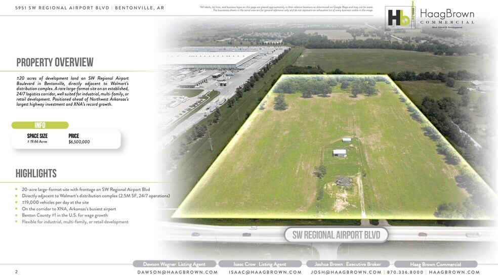 More Photos Of 5951 SW Regional Airport Blvd, Bentonville Land For Sale