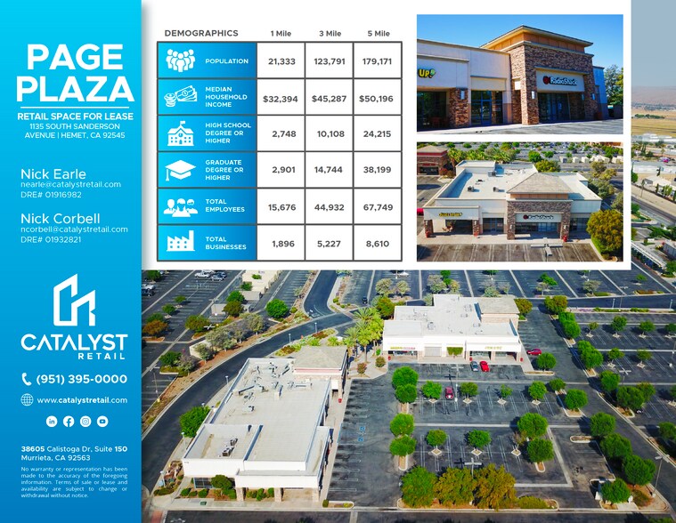 More Photos Of 1127-1135 S Sanderson Ave, Hemet Storefront Retail Office For Lease