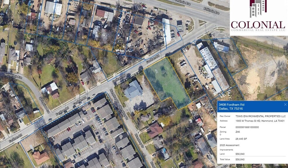 More Photos Of 3408 Fordham, Dallas Land For Sale