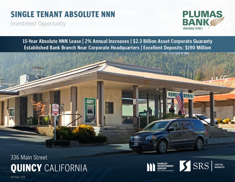 Primary Photo Of 336 W Main St, Quincy Bank For Sale