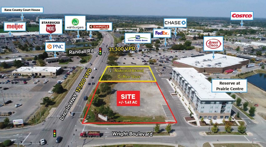 More Photos Of NEQ Randall & Roosevelt Rd, St Charles Land For Sale