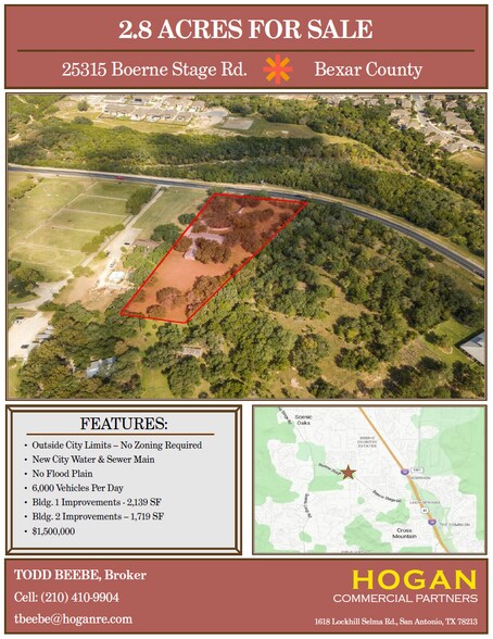 Primary Photo Of 25315 Boerne Stage Rd, San Antonio Land For Sale