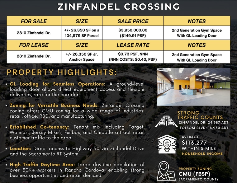 More Photos Of 2810 Zinfandel Dr, Rancho Cordova General Retail For Sale