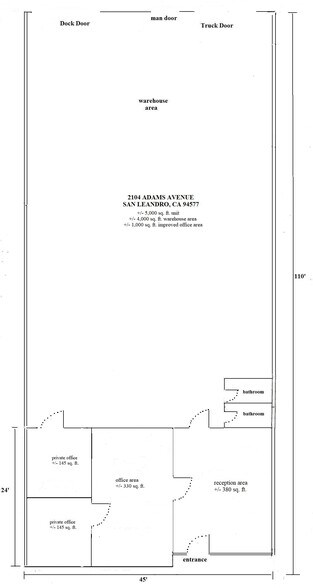 More Photos Of 2100-2114 Adams Ave, San Leandro Warehouse For Lease