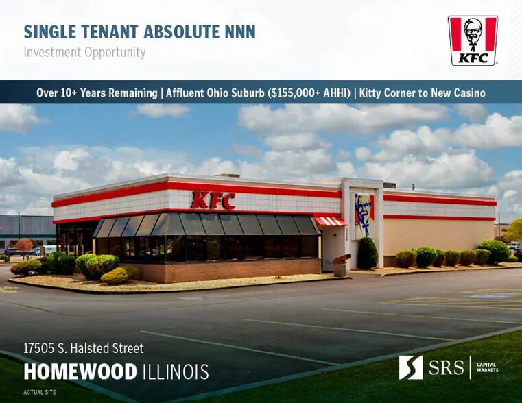 Primary Photo Of 17505 Halsted St, Homewood Fast Food For Sale