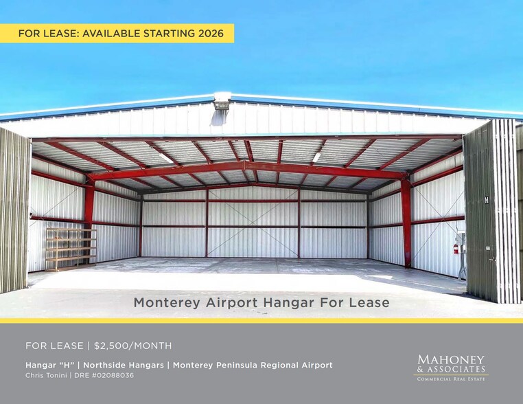 Primary Photo Of 1204 Airport Rd, Monterey Airplane Hangar For Lease