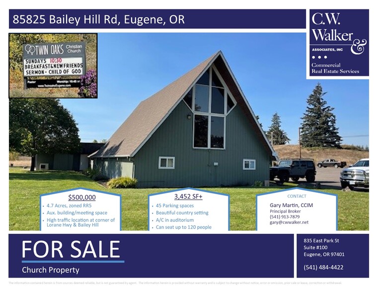 Primary Photo Of 85825 Bailey Hill Rd, Eugene Religious Facility For Sale