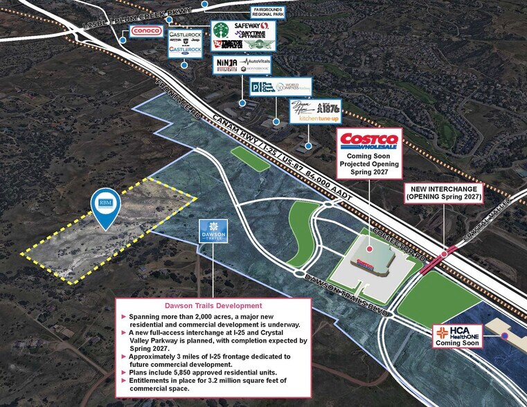 Primary Photo Of I-25 /Crystal Valley Parkway, Castle Rock Land For Sale