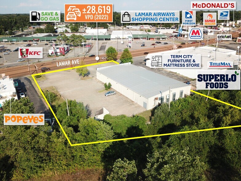 More Photos Of 2245 Lamar Ave, Memphis Freestanding For Sale