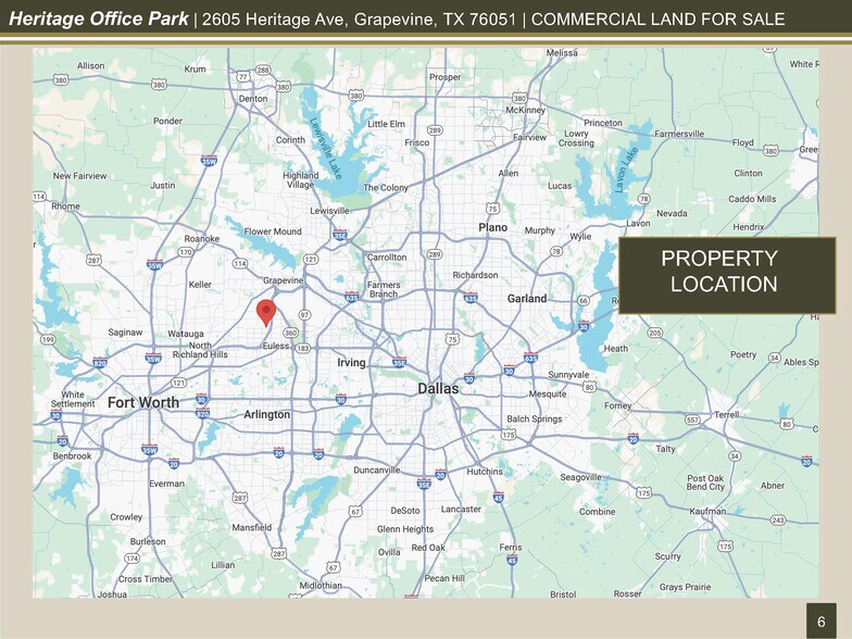 More Photos Of 2605 Heritage Ave, Grapevine Land For Sale