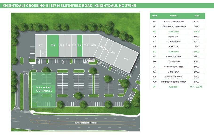 More Photos Of 817-909 N Smithfield Rd, Knightdale General Retail For Lease