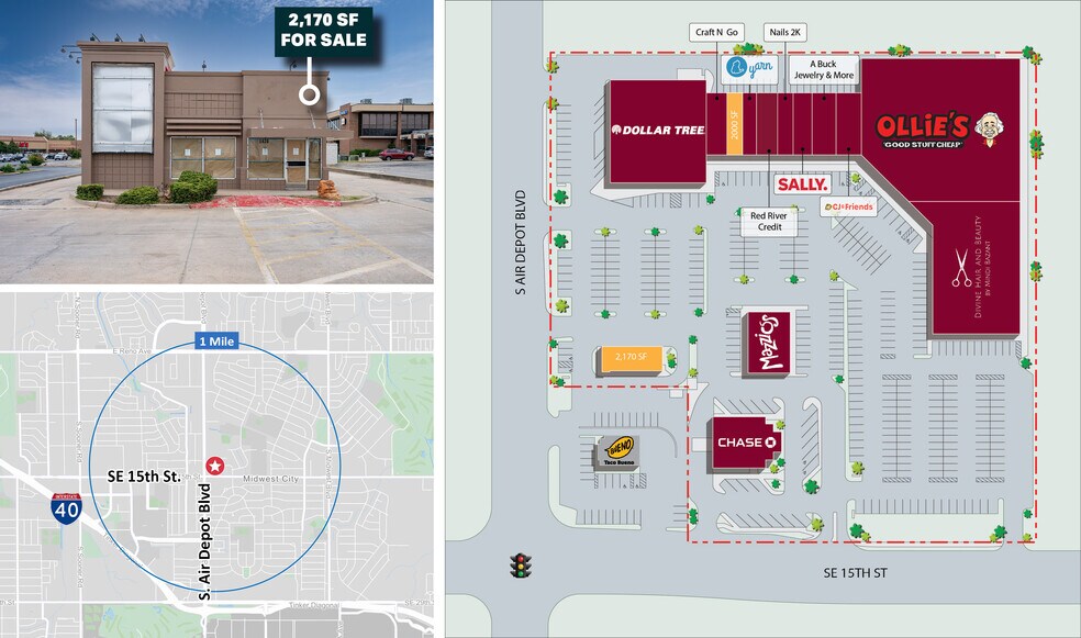 More Photos Of 1300-1401 Gateway Plz, Midwest City General Retail For Sale