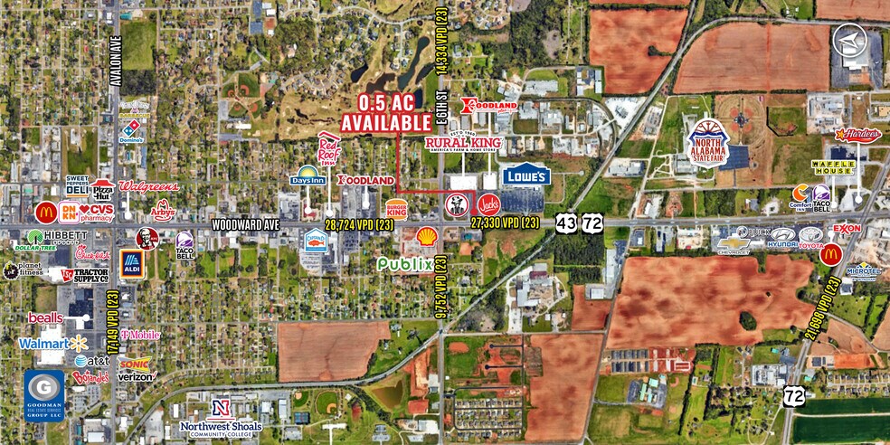 More Photos Of Woodward Avenue, Muscle Shoals Land For Lease