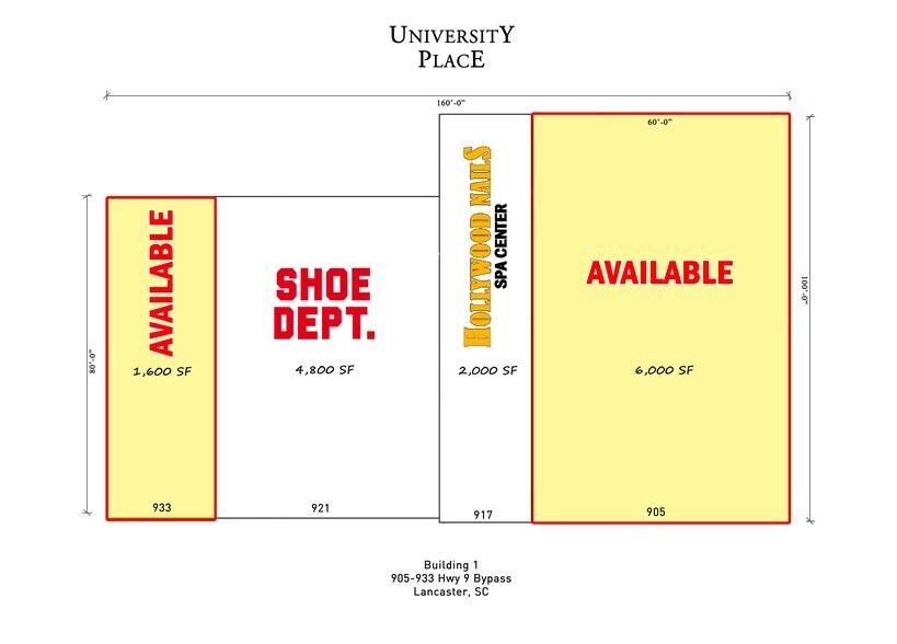 More Photos Of 905-933 W Hwy 9 Byp, Lancaster Storefront For Lease