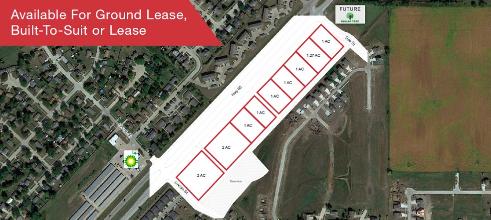 Primary Photo Of Highway 65 and Lincoln St, Bondurant Land For Sale