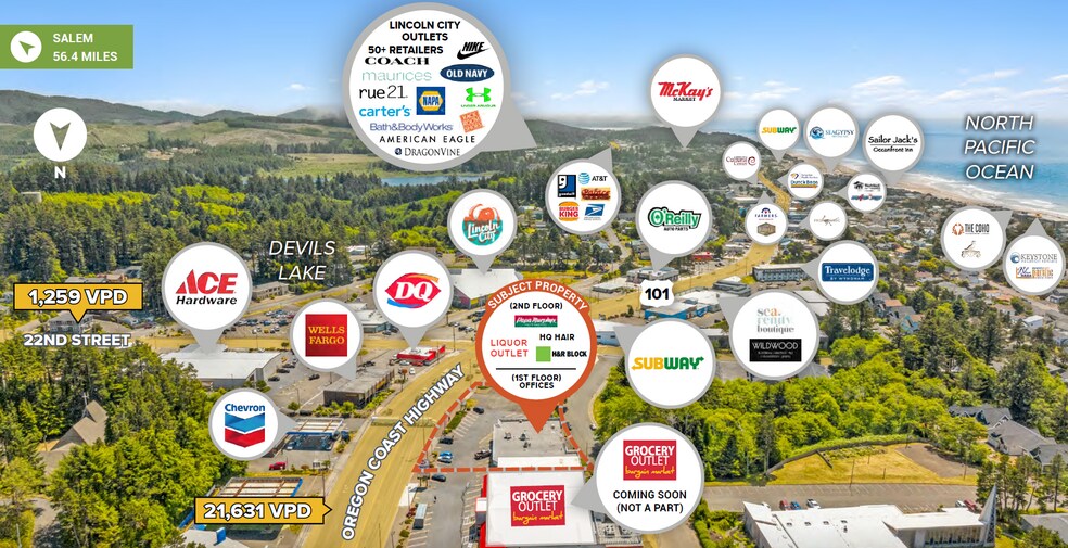 More Photos Of 2401-2429 NW Highway 101, Lincoln City General Retail For Sale