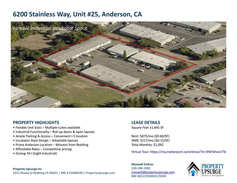 More Photos Of 6200 Stainless Way, Anderson Industrial For Lease