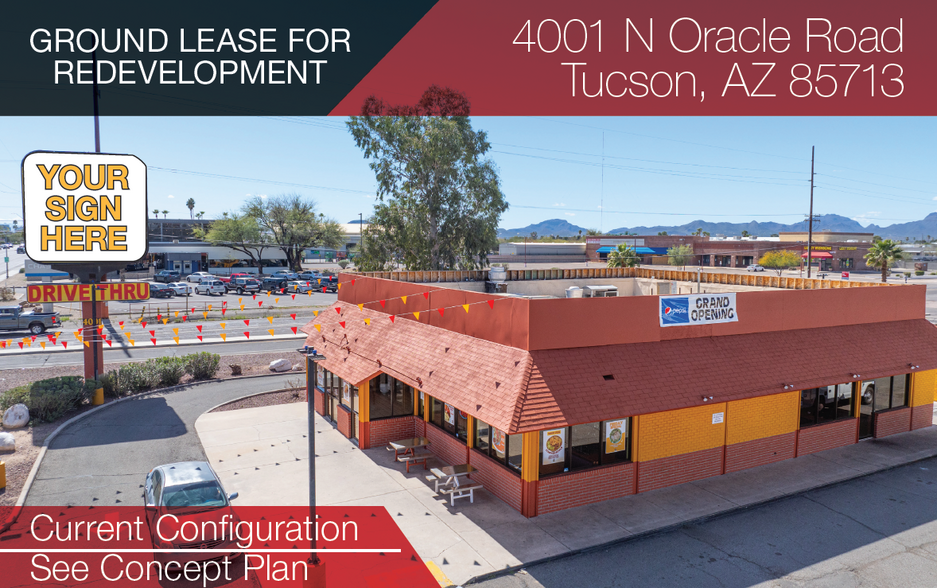 Primary Photo Of 4001 N Oracle Rd, Tucson Fast Food For Lease