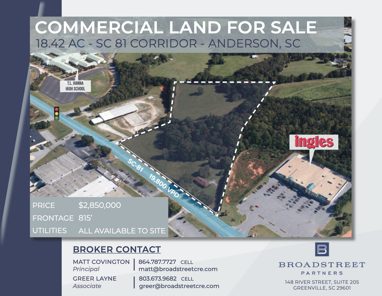 Primary Photo Of 000 N 81 Hwy, Anderson Land For Sale