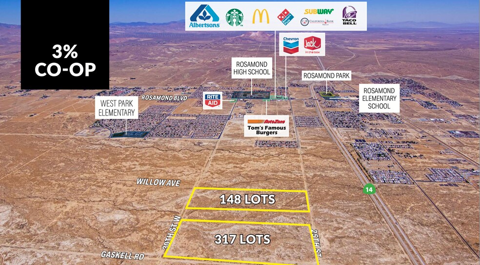 Primary Photo Of 30th W st, Rosamond Land For Sale