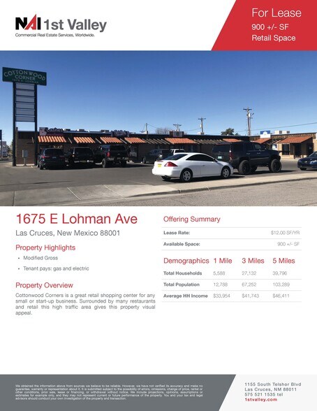 More Photos Of 1675 E Lohman Ave, Las Cruces Storefront For Lease