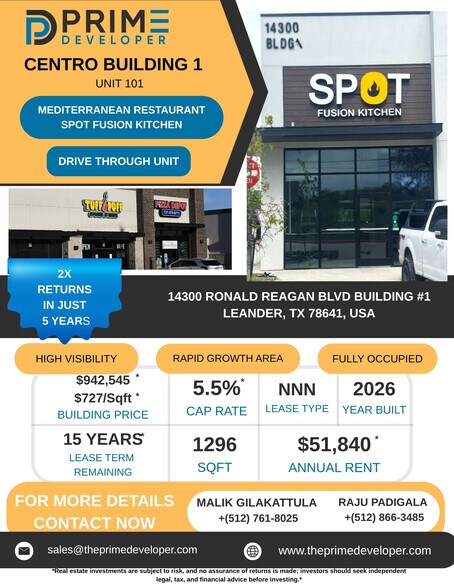 More Photos Of 14300 Ronald Reagan Blvd, Cedar Park Storefront For Sale