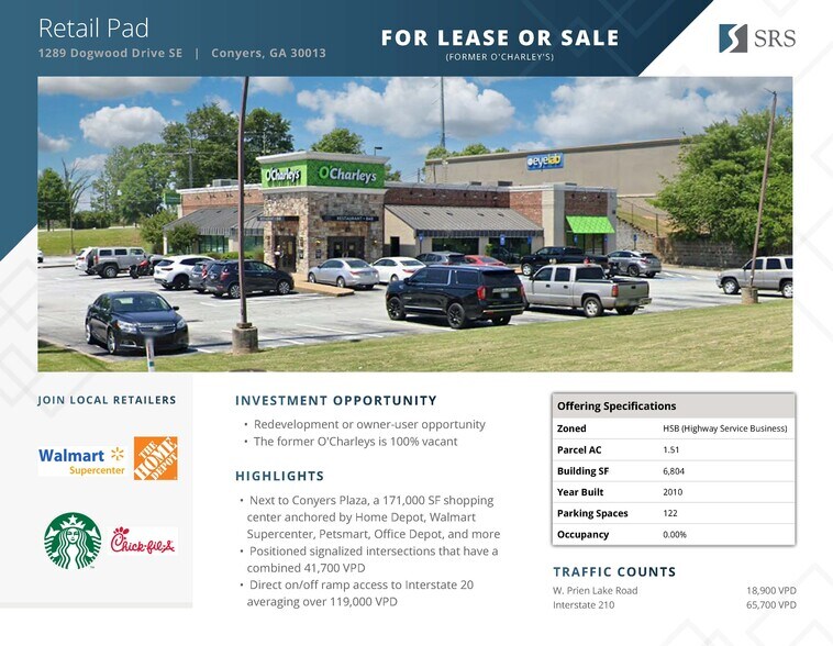 Primary Photo Of 1289 Dogwood Dr SE, Conyers Restaurant For Sale