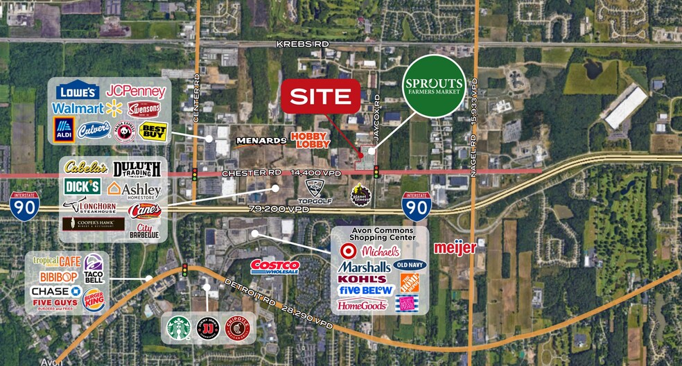 More Photos Of NWC Chester Rd & Jaycox Rd, Avon Land For Lease