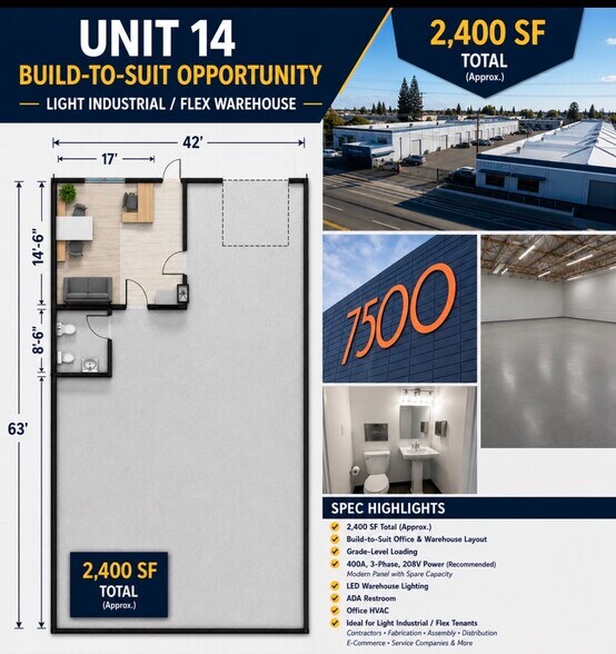 More Photos Of 7500 14th Ave, Sacramento Warehouse For Lease