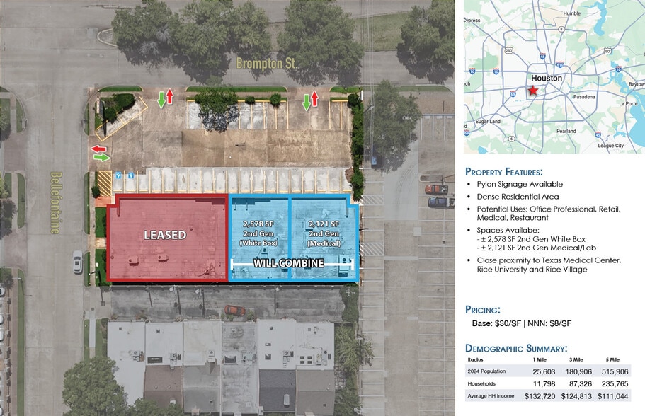 More Photos Of 7287 Brompton St, Houston Unknown For Lease