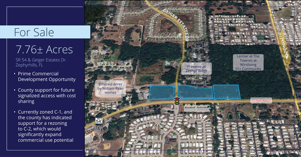 Primary Photo Of SR 54 & Geiger Estates Dr. Hwy, Zephyrhills Land For Sale